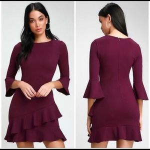 Lulu’s Purple Ruffle Mini Dress